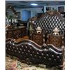 Image 1 : OUTSTANDING FIVE PIECE ORNATELY CARVED BEDROOM SET