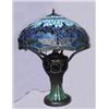 Image 1 : FINE LEADED GLASS DRAGONFLY TABLE LAMP
