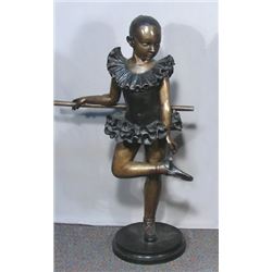 LARGE BRONZE SCULPTURE OF YOUNG BALLERINA