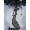 Image 2 : LEADED GLASS "PEACOCK" MOTIF TABLE LAMP