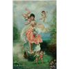 Image 2 : FABULOUS ORIGINAL OIL ON CANVAS:  STANDING WOMAN WITH