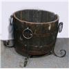 Image 1 : CUSTOM MADE WHISKEY BARREL AND METAL PLANTER