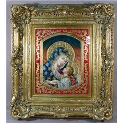 ORIGINAL OIL ON CANVAS "MADONNA & CHILD" BY ORTIZ