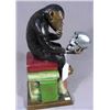 Image 1 : HUMOROUS BRONZE SCULPTURE OF MONKEY WITH SKULL