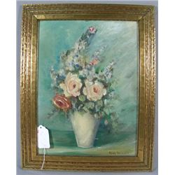 ORIGINAL OIL ON BOARD "FLORAL STILL LIFE"