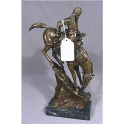 AFTER FREDERIC REMINGTON BRONZE SCULPTURE "MOUNTAIN