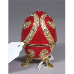 METAL AND ENAMEL EGG BOX