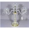Image 1 : FINE CUT CRYSTAL AND BRASS CANDELABRA