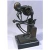 Image 1 : BRONZE SCULPTURE "TO MUCH THINKING"