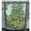 Image 1 : LARGE TAPESTRY WITH ORNATE GILT ROD & MOUNTS