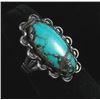 Image 1 : STERLING SILVER AND TURQUOISE RING