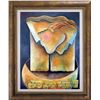 Image 1 : Male Female Figures Abstract Modern Ready To Hang Canvas Original Gaylord Painting