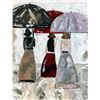Image 2 : Umbrella Girl's Night Palette Textured Rich Colors Modern Original Art Janier