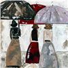 Image 3 : Umbrella Girl's Night Palette Textured Rich Colors Modern Original Art Janier