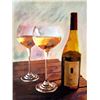 Image 1 : Realistic Large Chardonnay Wine Painting on Canvas Signed Janier