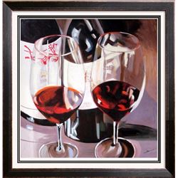 Cabernet Large Realistic Janier Painting on Canvas Signed Original Art Sale