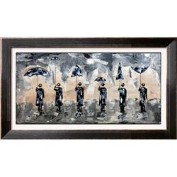 Janier Umbrella Men Fantastic Painting on Canvas Avant Garde Modern Original