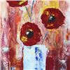 Image 3 : Fantastic Colorful Thick Texture Bold Floral Original Painting Canvas Janier