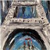 Image 3 : PARIS France Eiffel Tower Original Acrylic on Canvas Janier Pop Art Painting