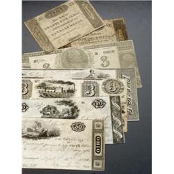 Collection of Seven Ohio Broken Bank Notes, Consisting of:, A. Banking House, Cincinnati, Ohi...