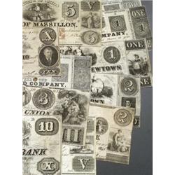 Collection of Eleven Ohio Broken Bank Notes, Consisting of:, A. Ohio Land Company of Medina,...