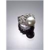 Image 1 : Platinum South Sea Pearl and Diamond Cocktail Ring, Set with one South Sea pearl measuring 12.9...