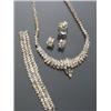 Image 1 : 14-Karat Yellow Gold and Champagne Color Topaz Five Piece Ensemble, Consisting of: a princess l...