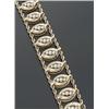 Image 1 : 14-Karat Yellow Gold and Cultured Pearl Bracelet, Having fourteen marquis shaped links within t...