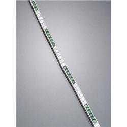 Platinum Emerald and Diamond Line Flexible Bracelet, Set with thirty-six square cut emeralds we...