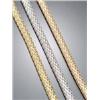 Image 1 : Three Italian 18-Karat Tri-Colored Gold Cable Link Bracelets, Length of each: 7-1/2 in (19.1 cm...