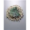Image 1 : Hand Crafted Tested 18-Karat Yellow Gold Lab Created Emerald Crystal Pendant Brooch, Length: 2...