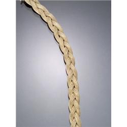 European Tested 14-Karat Yellow Gold Braided Bracelet, Length: 7-1/2 in (19.1 cm), Width: 1/2...