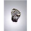 Image 1 : 14-Karat Yellow and White Gold Diamond Cluster Dinner Ring, Set with thirty-one round brilliant...