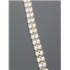 Image 1 : 14-Karat Yellow Gold Cultured Pearl and Diamond Flexible Bracelet, Having a central row of twen...
