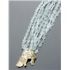 Matinee Length Aquamarine and Diamond Necklace, Having four individual strands of approximately...