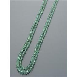 Matinee Length Emerald and Diamond Necklace, The double strand having approximately five hundre...