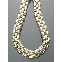 European 18-Karat Yellow Gold Choker Necklace, Length: 16 in (40.6 cm), Width: 1 in (2.5 cm)...