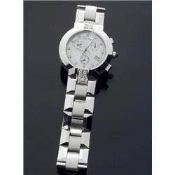 18-Karat White Gold and Diamond Gentleman's Quartz Wristwatch, Concord, Lascala Chronograph, Re...