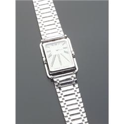 18-Karat White Gold Gentleman's Quartz Wristwatch, Corum Reverso, Swiss, Recent, One face hav...