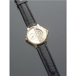 18-Karat Yellow Gold and Diamond Gentleman's Two-Movement Quartz Wristwatch, Roberge 'Castor. '...