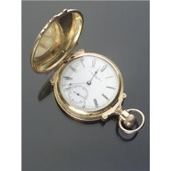 American 18-Karat Yellow Gold Hunting Case Pocket Watch, E. Howard & Co., Boston, Circa 1880...