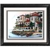 Image 1 : Colorful Villa Etching Signed Ltd Ed European Landscape
