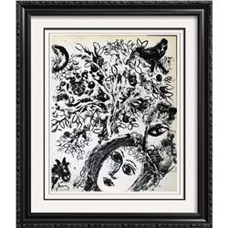 Black & White Lithograph Marc Chagall "After" Museum Art