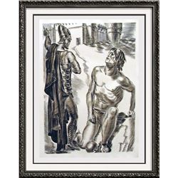 Samson & Delilah Original Decaris Engraving John Milton