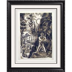 Samson & Delilah Original Decaris Engraving John Milton