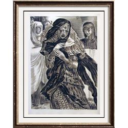 Samson & Delilah Original Decaris Engraving John Milton