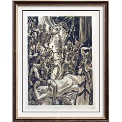 Samson & Delilah Original Decaris Engraving John Milton