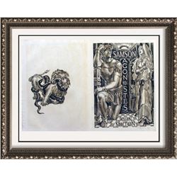 Albert Decaris Hand Signed Original Engraving Samson Delilah
