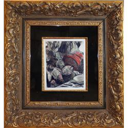 Edgar Degas Ludovic Halevy et Madame Cardinal Ref: Adhemar 274-276, Skira 58, Stern 25, Carteret IV.