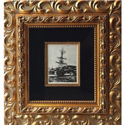 Claude Monet c.1924  Original Engraving RARE Collectible Bateau Echoue Fecamp Modern Master